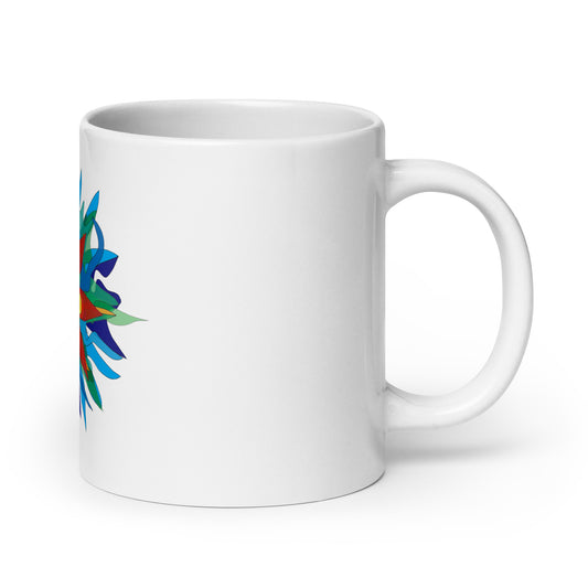 White glossy mug