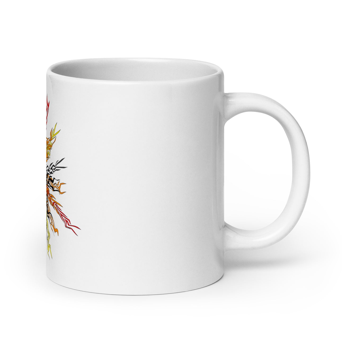 White glossy mug