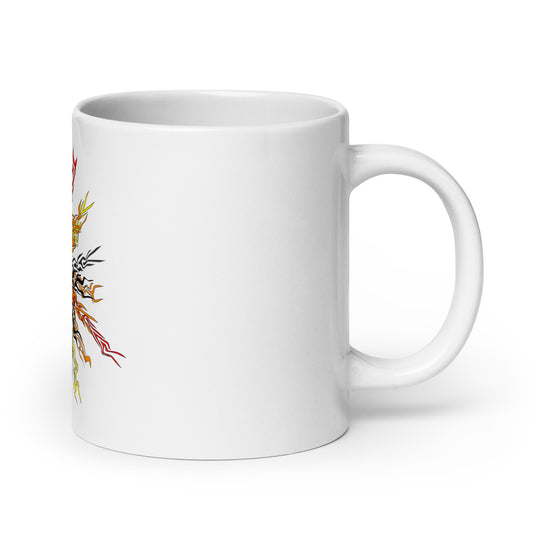 White glossy mug