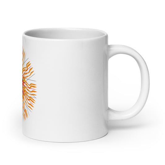 White glossy mug