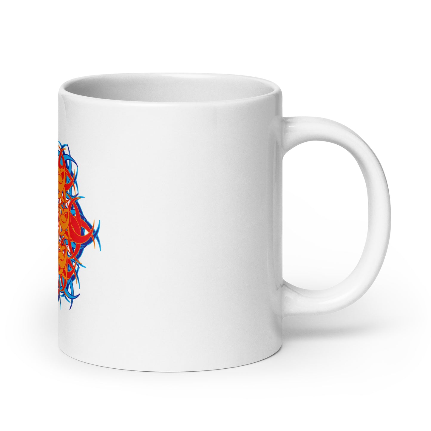 White glossy mug