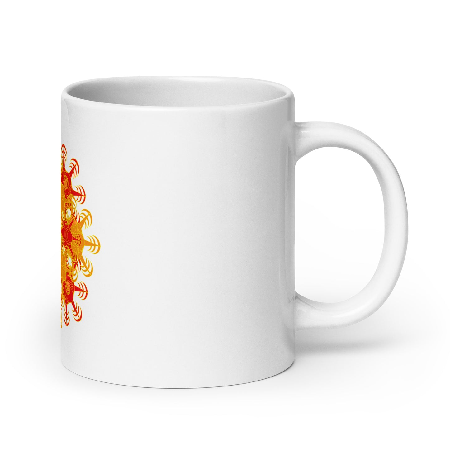 White glossy mug