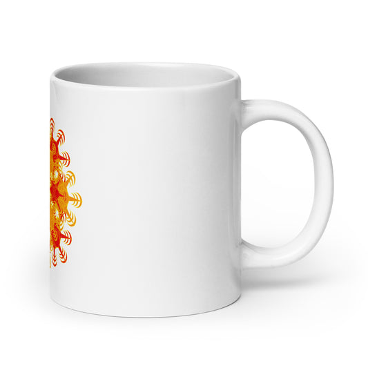 White glossy mug