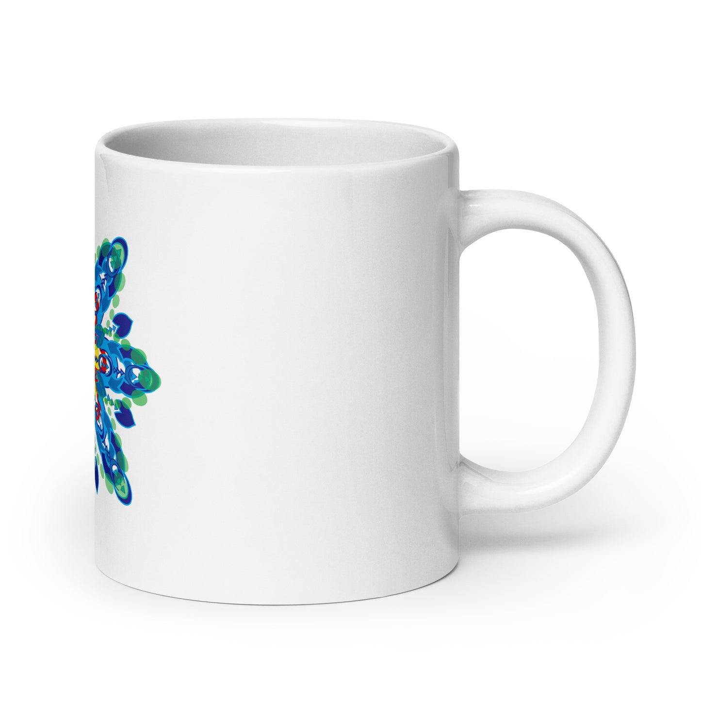 White glossy mug