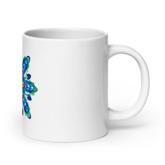 White glossy mug