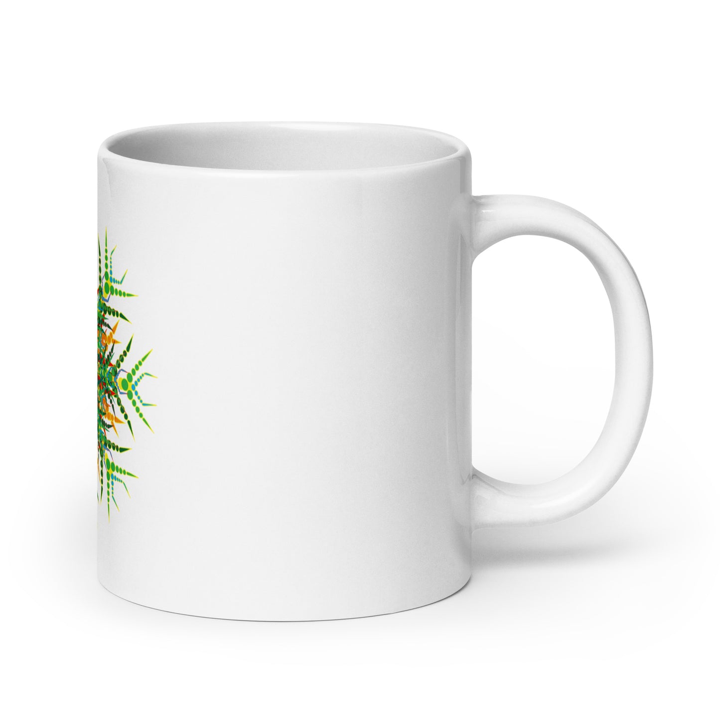 White glossy mug